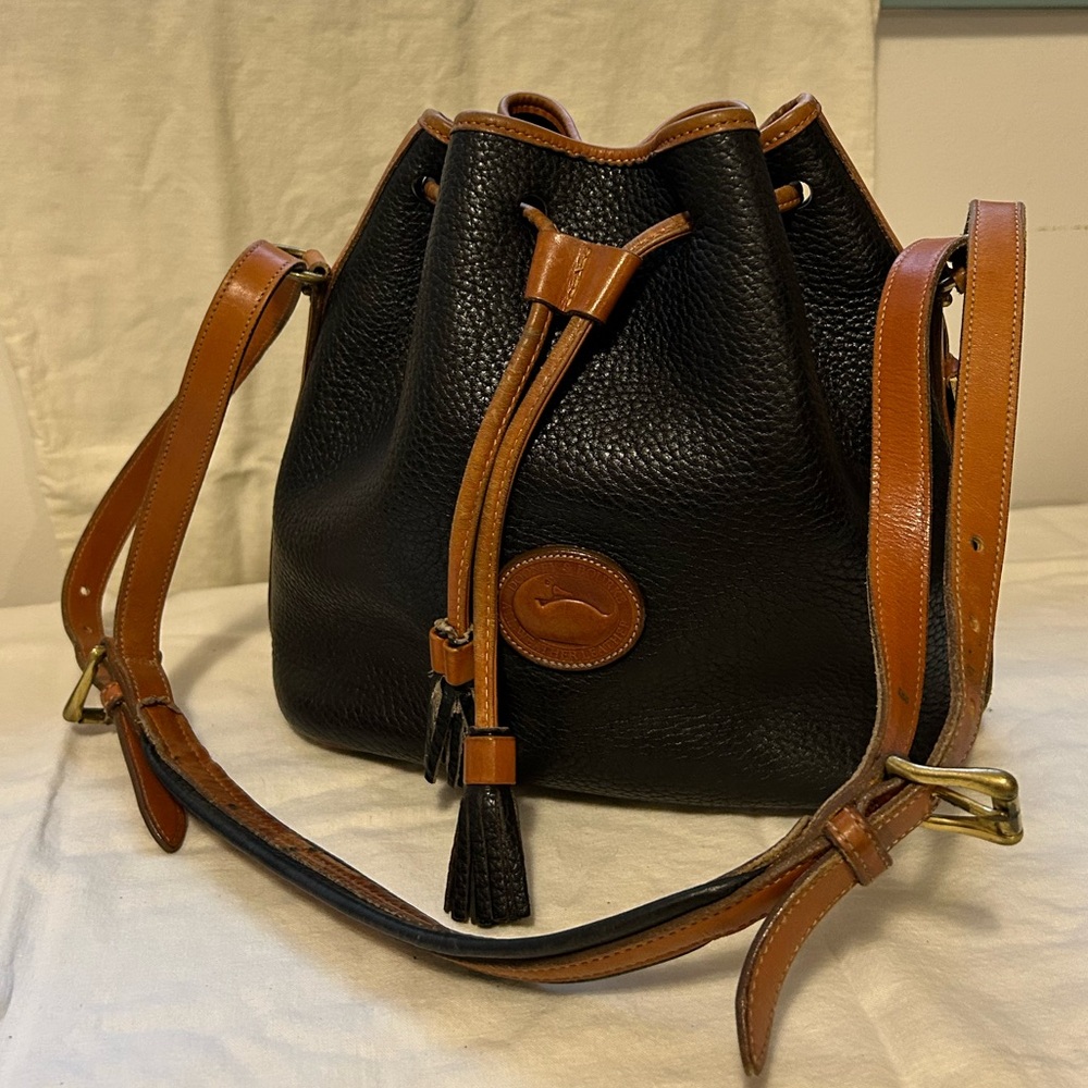 Vintage XL Dooney & Bourke Teton Drawstring Bucket Bag